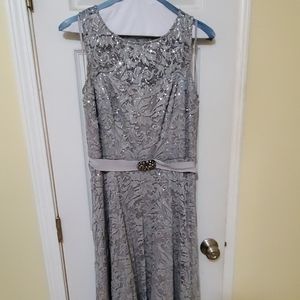 Ignite Evenings Gray Formal Dress
